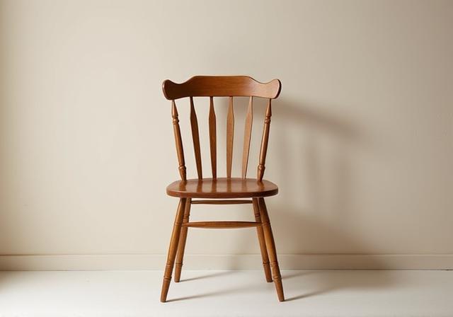 Robust og tradisjonell spisestol i oljet furu.